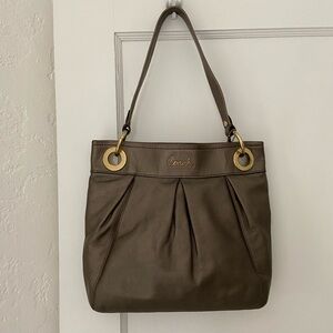 Coach Ashley metallic bronze purse bag - mint condition